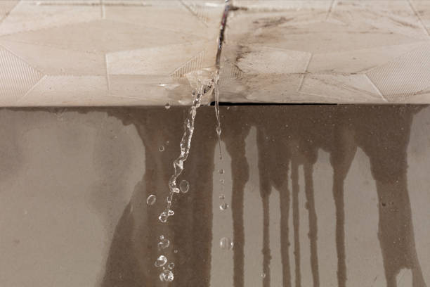 Professional Burst Pipe Cleanup technician working in Newcastle, TX
